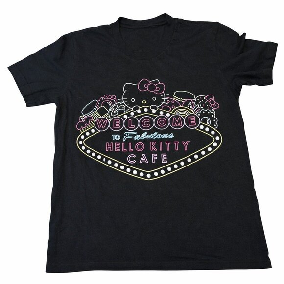 *BRAND NEW* Vegas Hello Kitty Cafe Women’s Small Tee T-Shirt Rare Graphic Logo - Picture 8 of 13